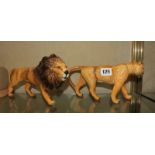 Beswick model of a puma model no. 1702, and a Beswick model of a lion and lioness -3