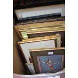 A quantity of assorted pictures and prints, to include fashion prints, decorative prints, recipes