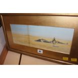 Myra Meyrick Desert scenes, 'Sahara, Algeria' Watercolours Signed 13cm x 35cm approx. -3