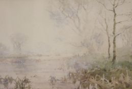 A. Tucker (19th Century) Woodland path with sheep Watercolour Signed lower left A. Tucker 35cm x