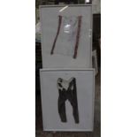 Miles Thistlewaite Clothes Line series Watercolour, a pair 86cm x 66cm and 61cm x 81cm -2