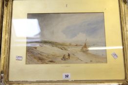 W.J.J.C. Bond (1833-1926) Seaside scene Watercolour Signed lower right 22cm x 32cm