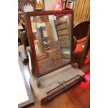A 19th century walnut swing frame toilet mirror together with another mirror. Best Bid