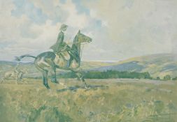 Lionel Edwards (1878-1966) 'Moorland Gallop' Colour print 19.5cm x 27.5cm