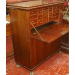 * A French mahogany secretaire a abbatant.124cm high, 112cm wide, 54cm deep