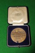 A London 1948 Olympics participation medal, bronze, City of London view over legend in three line