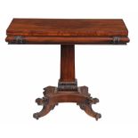 A William IV mahogany tea table circa 1835 with rectangular top above...  A William IV mahogany