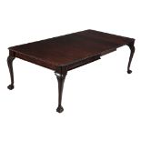 A mahogany extending dining table, George III style  A mahogany extending dining table, George III