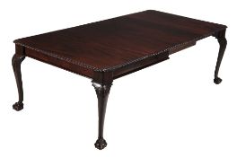 A mahogany extending dining table, George III style  A mahogany extending dining table, George III