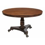 A George IV rosewood centre table , circa 1825  A George IV rosewood centre table  , circa 1825, the