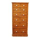 A Victorian satin birch wellington chest , circa 1860  A Victorian satin birch wellington chest  ,