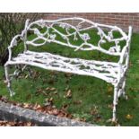 A suite of Victorian cast iron Oak Tree pattern garden seat furniture  A suite of Victorian cast