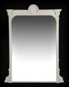 A Victorian carved gilt overmantel mirror, circa 1860  A Victorian carved gilt overmantel