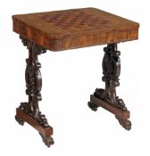 A William IV mahogany games table , circa 1835  A William IV mahogany games table  , circa 1835, the