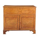 A George III mahogany secretaire cabinet, circa 1790  A George III mahogany secretaire cabinet,