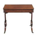 A Regency mahogany library table, circa 1815  A Regency mahogany library table,   circa 1815, with a