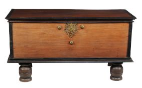 A large Dutch colonial hardwood and ebony chest , 19th century  A large Dutch colonial hardwood