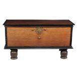 A large Dutch colonial hardwood and ebony chest , 19th century  A large Dutch colonial hardwood