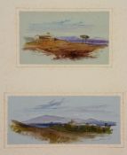 Edward Lear (1812 - 1888) - Buon Ricovero, 1843; Villa Caesia, 184[?]3 A pair, watercolour,