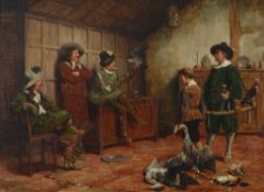 Stephen Lewin (fl. 1880 - 1910) - The Reward Oil on canvas Signed   S. Lewin   and dated   1902