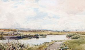 Thomas Collier (1840-1891) - On the Rother Watercolour Signed lower right 27 x 47 cm (10 1/2 x 18