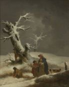 George Morland (1763-1804) - Autumn; Winter A pair, oil on canvas Both signed   G. Morland   lower