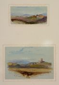 Edward Lear (1812 - 1888) - Campagna di Roma A pair, watercolours, over pencil, with touches of