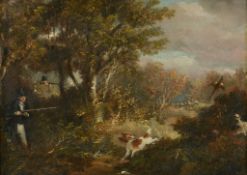Samuel John Egbert Jones (1797–1861) - Pheasant shooting Oil on panel 23 x 30 cm. (9 x 11 3/4 in.)