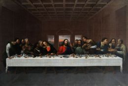 German School (18th Century) - The Last Supper (After Leonardo da Vinci) Oil on canvas  119 x 177.