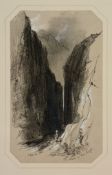 Edward Lear (1812 - 1888) - Stretti di San Luigi, 1844 Black chalk, pencil, wash, heightened with