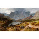 Henry Jutsum (1816-1869) - The Langdale Pykes Oil on canvas Signed and dated 1861 95 x 155 cm. (37