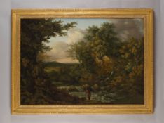 Joseph Farington (1747-1821) - The Waterfall at Keswick Oil on canvas Circa 1799 105.5 x 151 cm. (41