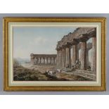 Simone Pomardi (1760-1830) - A view of Paestum Watercolour, over pencil Indistinctly signed