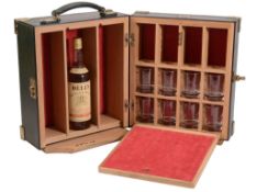 Tim Hardy , a green bridal leather and light oak travelling drinks case  Tim Hardy (The