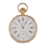 Henry Capt, an 18 carat gold open face keyless lever chronometer pocket watch  Henry Capt, an 18