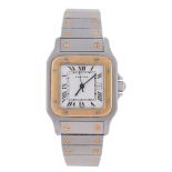 Cartier, Santos, Ref. 1172961, a mid -size stainless steel wristwatch, no  Cartier, Santos, Ref.