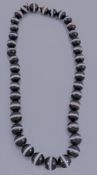 A single strand of banded agate beads , composed of thirty eight graduated...  A  single strand of