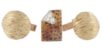 A pair of 18 carat gold cufflinks by Kutchinsky  A pair of 18 carat gold cufflinks by