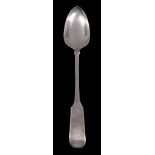 A George III English provincial silver fiddle pattern gravy spoon by George...  A George III English