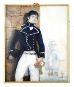 Michael Bartlett, PVPRMS Portrait of a lieutenant in the Royal Navy of 1813  Michael Bartlett,