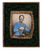 Continental School, circa 1840 Portrait of an Austrian army officer seated...  Continental School,