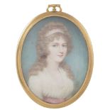 Attributed to John Russell Portrait of a young lady  Attributed to John Russell Portrait of a