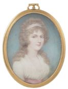 Attributed to John Russell Portrait of a young lady  Attributed to John Russell Portrait of a