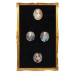 A group of four copy portraits The first of a lady  A group of four copy portraits The first of a