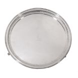 A late Victorian silver circular salver by William Hutton & Sons, London 1892  A late Victorian