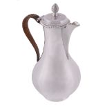 An early George III silver baluster coffee jug by John Parker I & Edward...  An early George III