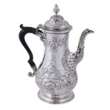 An early George III silver baluster coffee pot by William Cripps, London 1761  An early George III