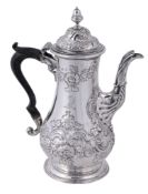 An early George III silver baluster coffee pot by William Cripps, London 1761  An early George III
