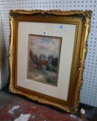 Follower of Sir William Russell Flint Landscape Watercolour Signed lower left Russell Flint 1921