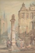 English School (19th Century) Augsburg Watercolour Signed indistinctly lower left 40cm x 26cm